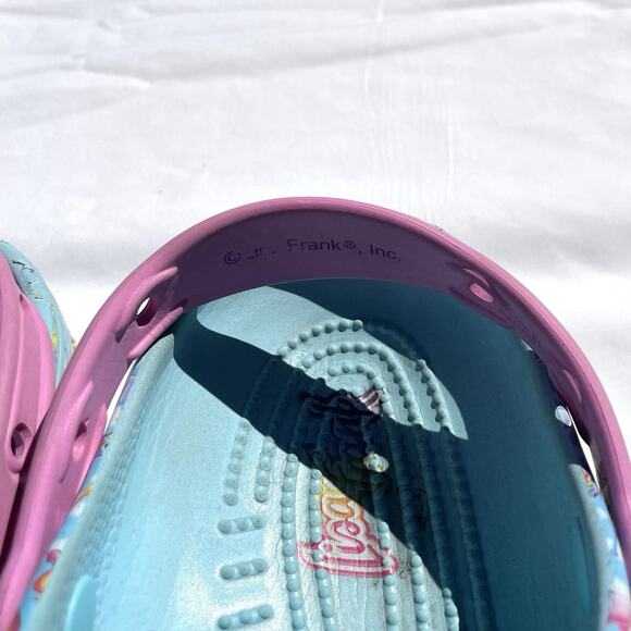 Lisa Frank Crocs Rainbow Unicorn Clog Shoes Women’s 8 Men’s 6 Blue - Picture 4 of 6